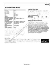 AD8190ACPZ Datasheet Page 5