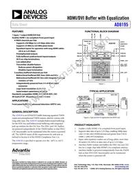 AD8195ACPZ-R7 Datasheet Cover
