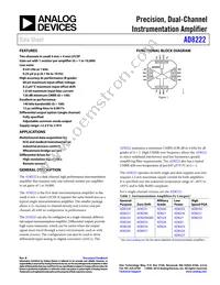 AD8222HBCPZ-WP Datasheet Cover