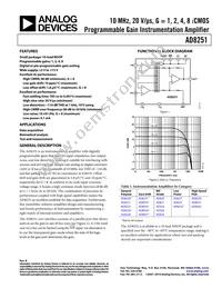AD8251ARMZ-RL Datasheet Cover