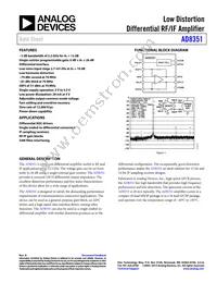 AD8351ACPZ-R7 Datasheet Cover