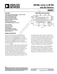 AD8367ARU-REEL7 Datasheet Cover