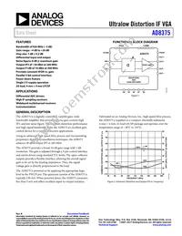 AD8375ACPZ-R7 Datasheet Cover