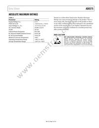 AD8375ACPZ-R7 Datasheet Page 5