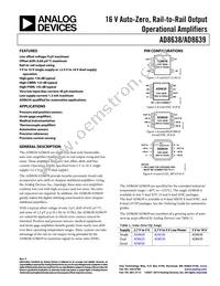 AD8639ACPZ-R2 Datasheet Cover