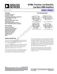 AD8651ARMZ-R2 Datasheet Cover