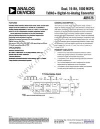 AD9125BCPZRL Datasheet Cover