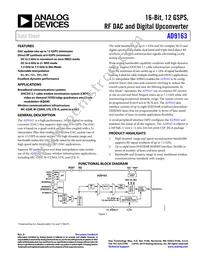 AD9163BBCZRL Datasheet Cover
