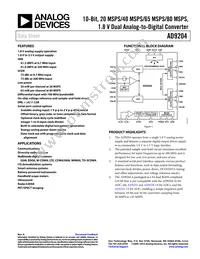 AD9204BCPZ-65 Datasheet Cover