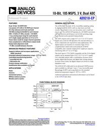 AD9218SSTZ-105EPRL Datasheet Cover