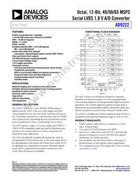 AD9222ABCPZRL7-50 Datasheet Cover