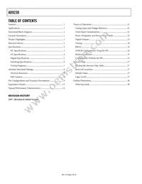 AD9230BCPZ-210 Datasheet Page 2