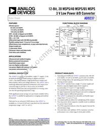 AD9237BCPZ-20 Datasheet Cover