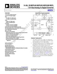 AD9251BCPZRL7-80 Datasheet Cover