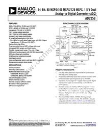AD9258BCPZ-125 Datasheet Cover