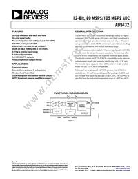 AD9432BSVZ-105 Datasheet Cover
