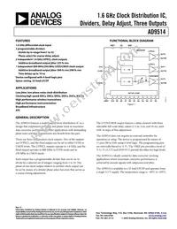 AD9514BCPZ-REEL7 Datasheet Cover