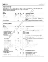 AD9516-0BCPZ-REEL7 Datasheet Page 4