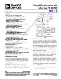 AD9517-1ABCPZ-RL7 Datasheet Cover