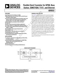 AD9553BCPZ-REEL7 Datasheet Cover