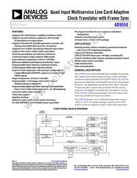 AD9558BCPZ-REEL7 Datasheet Cover