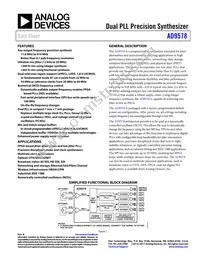 AD9578BCPZ-REEL7 Datasheet Cover