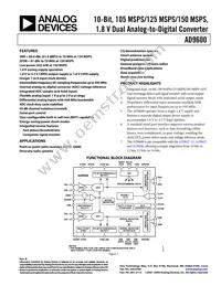 AD9600ABCPZ-150 Datasheet Cover