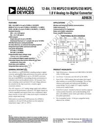 AD9626BCPZRL7-250 Datasheet Cover