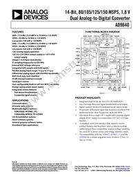 AD9640ABCPZ-125 Datasheet Cover
