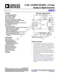 AD9648BCPZRL7-125 Datasheet Cover