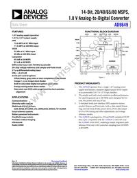 AD9649BCPZRL7-80 Datasheet Cover