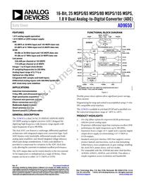 AD9650BCPZRL7-105 Datasheet Cover