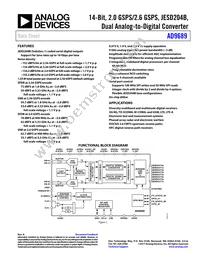 AD9689BBPZRL-2600 Datasheet Cover