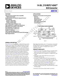 AD9744ARZRL Datasheet Cover