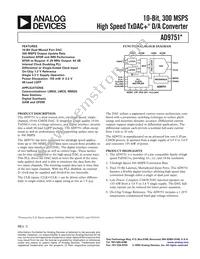 AD9751ASTZRL Datasheet Cover