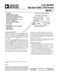 AD9753ASTZRL Datasheet Cover