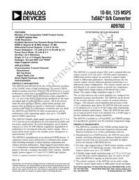 AD9760ARURL Datasheet Cover