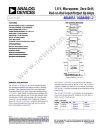 ADA4051-1AKSZ-R2 Datasheet Cover