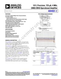 ADA4661-2ACPZ-RL Datasheet Cover