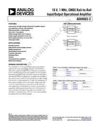 ADA4665-2ARZ-RL Datasheet Cover