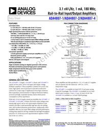 ADA4807-4ARUZ-R7 Datasheet Cover