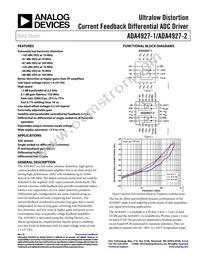 ADA4927-2YCPZ-R2 Datasheet Cover