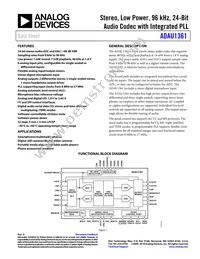 ADAU1361BCPZ-RL Datasheet Cover