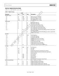 ADAU1361BCPZ-RL Datasheet Page 11