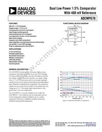ADCMP670-1YUJZ-RL7 Datasheet Cover