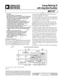 ADE7757ARNZRL Datasheet Cover