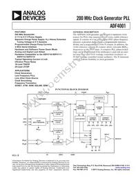 ADF4001BRU-REEL7 Datasheet Cover