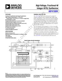 ADF4150HVBCPZ-RL7 Datasheet Cover