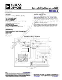 ADF4360-7BCPZRL Datasheet Cover