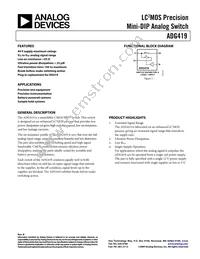 ADG419BRM-REEL7 Datasheet Cover